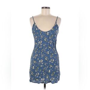 Reformation Ventura Floral Print Mini Dress Avery Blue Multi Spaghetti Straps M